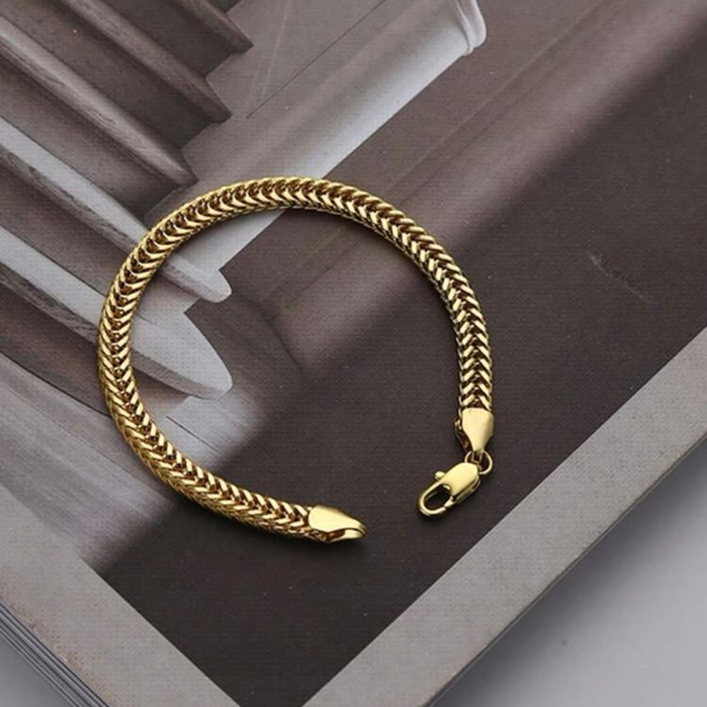 1pc Men's European & American Hip Hop Style
Stainless Steel Chain Bracelet - Picture 5 of 5